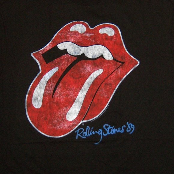 new Rolling Stones tee 1989 Rock Music Festival Vintage Concert Lips 42 44 LARGE - Picture 7 of 12
